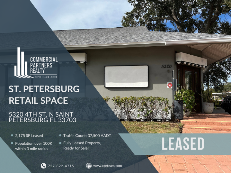 Commercial Partners Realty Facilitates New Lease of Prime Retail Space on 4th St, Saint Petersburg