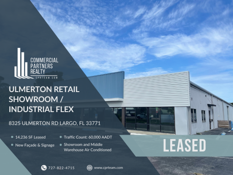 Commercial Partners Realty Announces Successful Lease of Warehouse/Showroom Space in Largo, FL