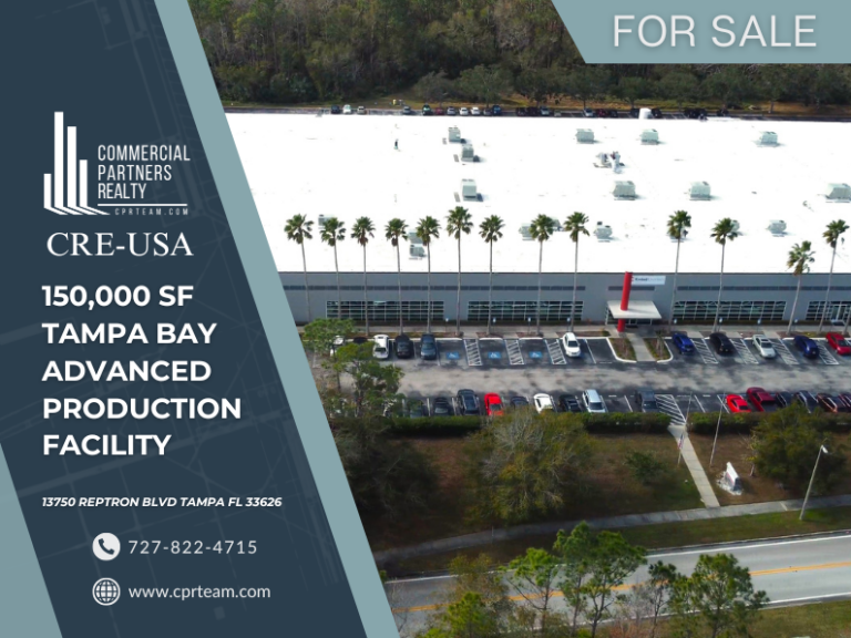 Commercial Partners Realty Presents 150,000 SF Advanced Production Facility for Sale!